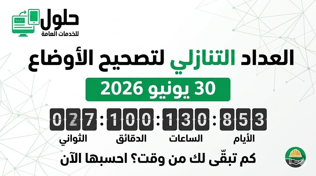 حاسبة العداد التنازلي لموعد انتهاء مهلة 30 يونيو 2026 لتصحيح أوضاع العمالة