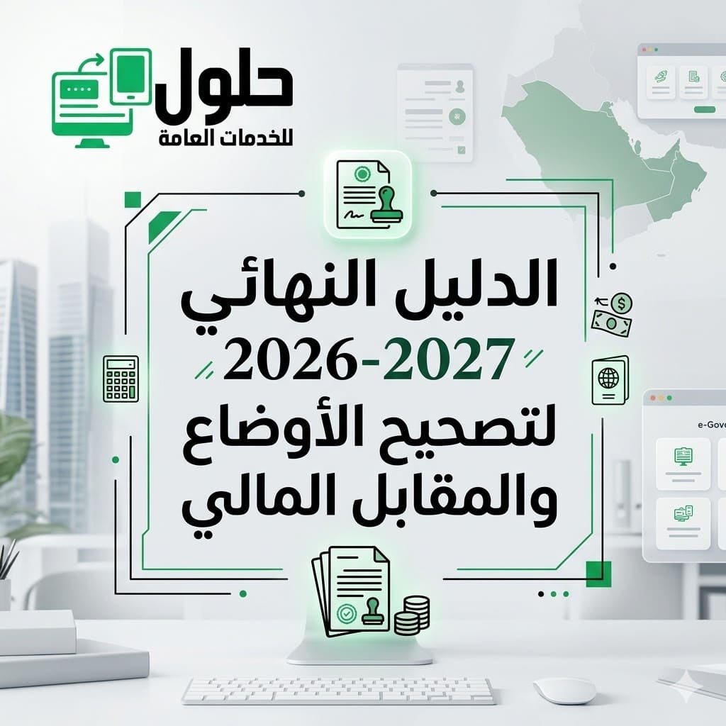 الدليل النهائي 2026 2027 لتصحيح الأوضاع والمقابل المالي - مكتب الخدمة المتجددة جدة