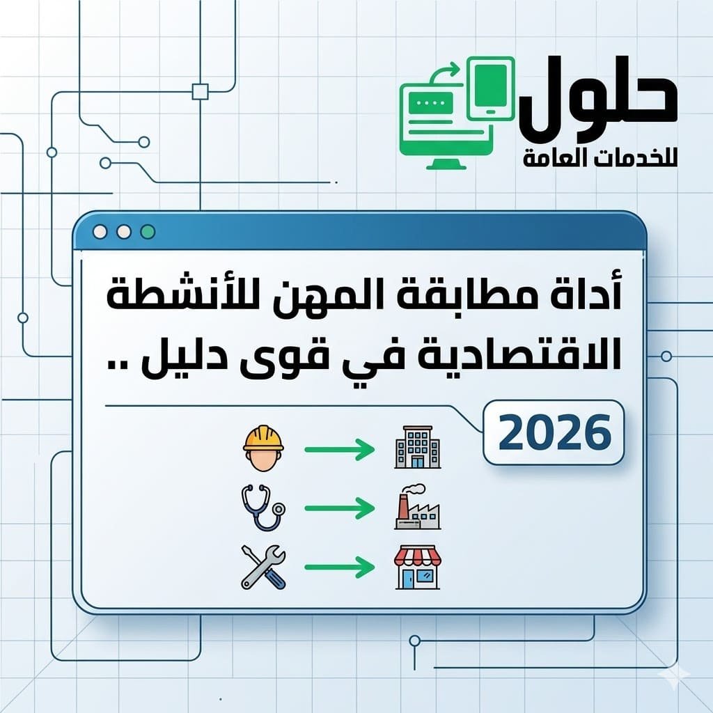 أداة مطابقة المهن للأنشطة الاقتصادية في منصة قوى
