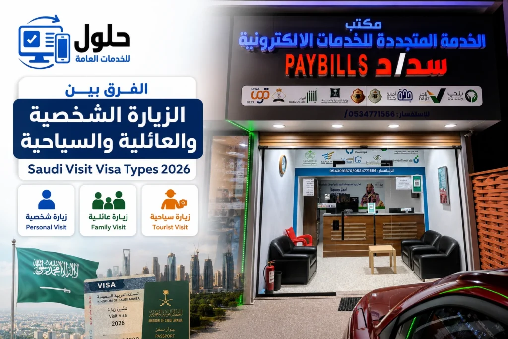 الفرق بين الزيارة الشخصية والعائلية والسياحية للسعودية 2026 —