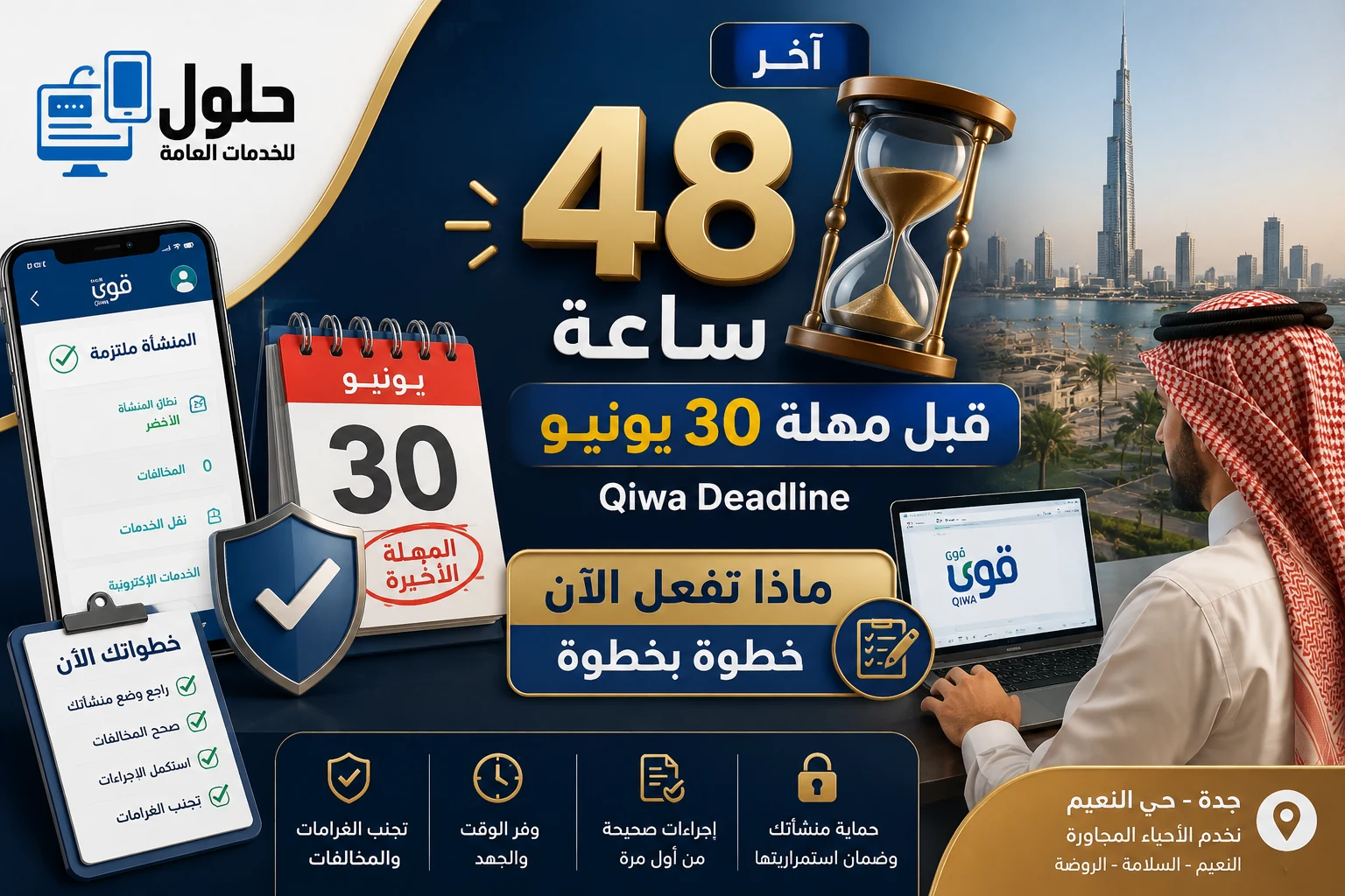 عدّاد تنازلي لمهلة تصحيح أوضاع العمالة 30 يونيو 2026 في جدة