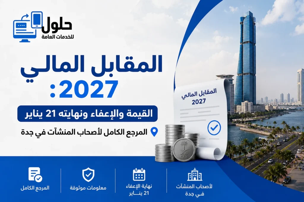 صاحب منشأة في جدة يحسب المقابل المالي 2027 قبل نهاية الإعفاء في 21 يناير 2027