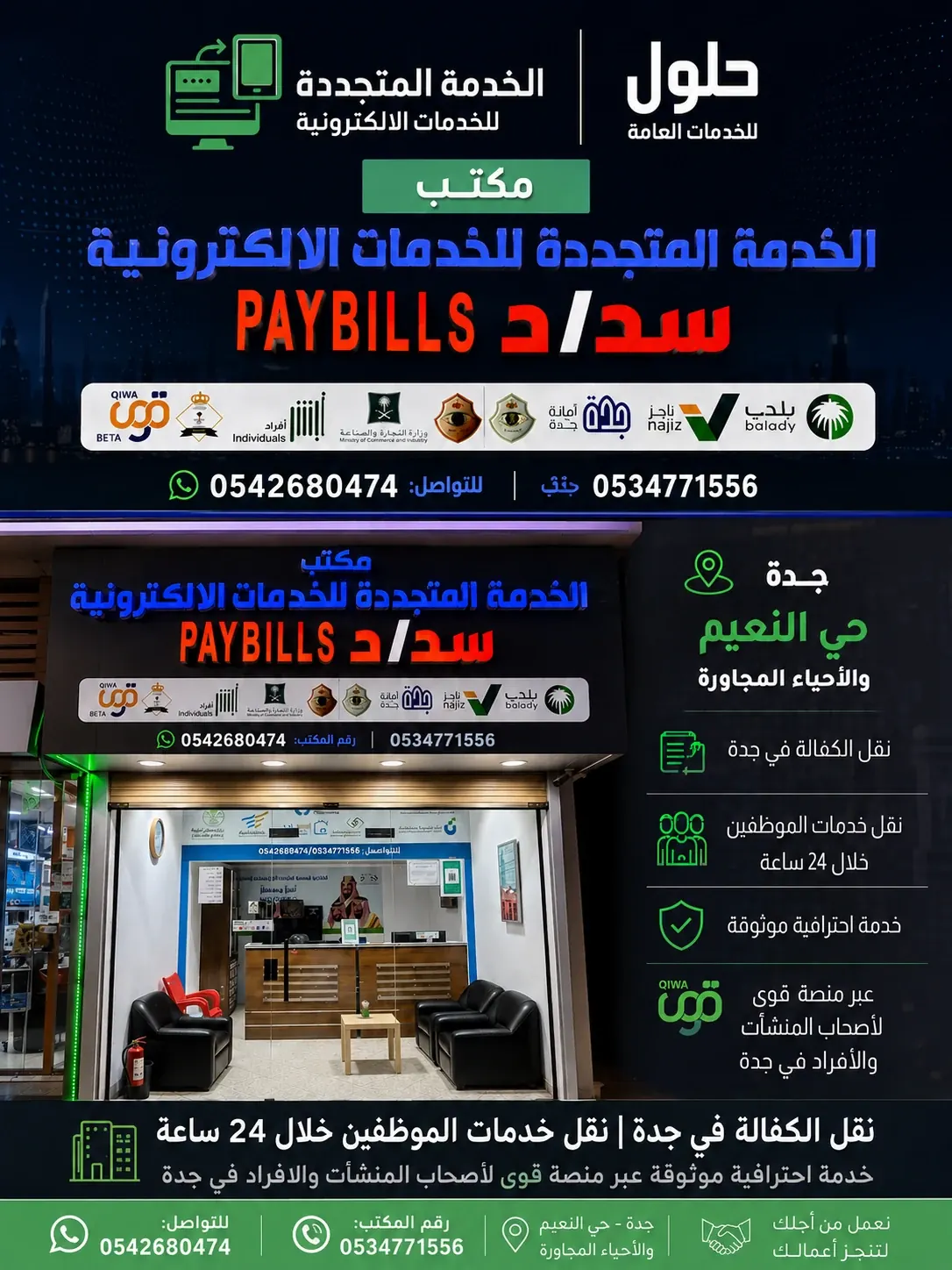 مكتب نقل الكفالة في جدة - نقل خدمات الموظفين عبر منصة قوى