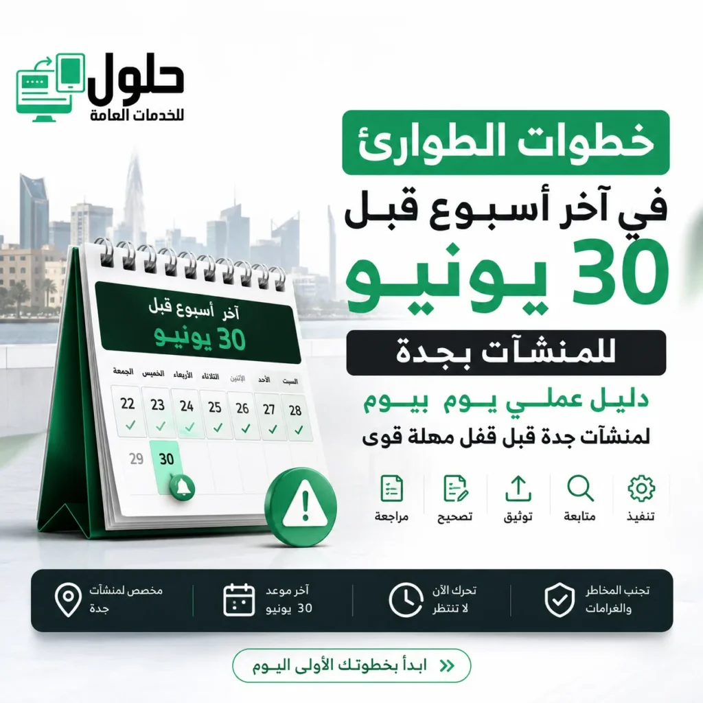 خطوات الطوارئ للمنشآت المتأخرة في جدة قبل مهلة 30 يونيو