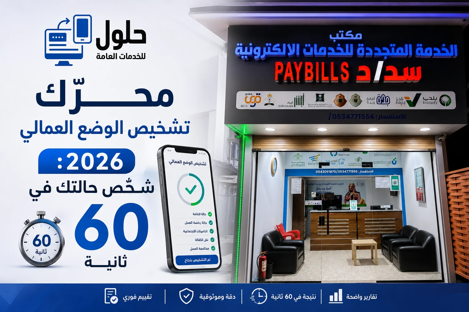 محرّك تشخيص الوضع العمالي 2026 لتشخيص حالات العمالة وقيم الغرامات والحلول في جدة