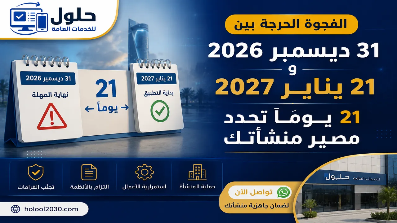 الفجوة الحرجة بين 31 ديسمبر 2026 و21 يناير 2027 وكيف يستغلها أصحاب المنشآت الصغيرة في جدة