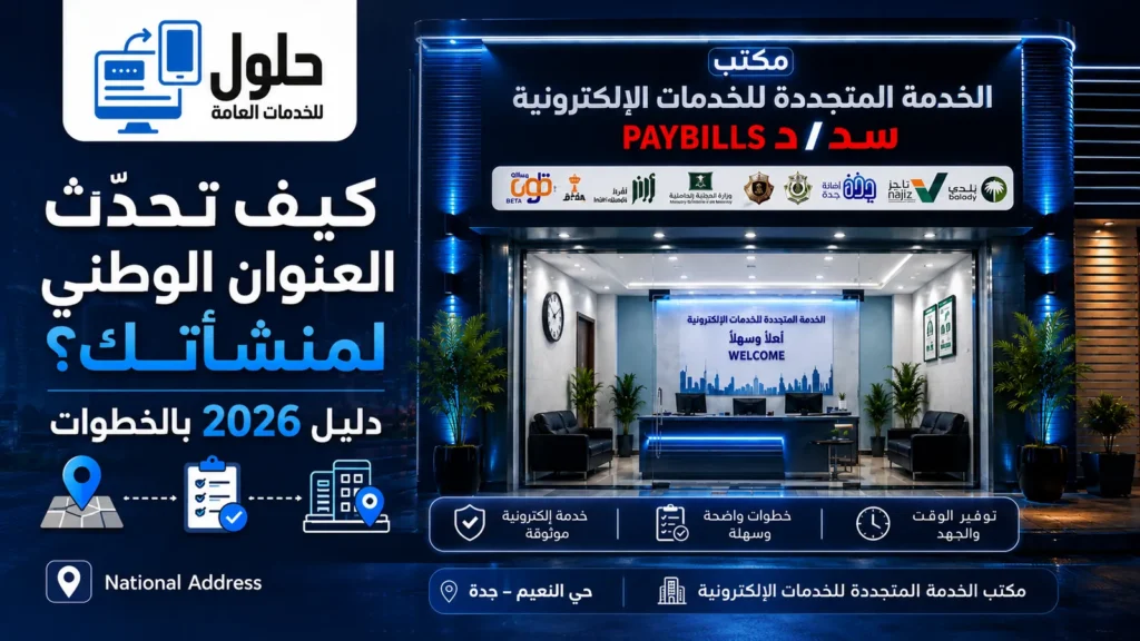 تحديث العنوان الوطني للمنشأة 2026 بالخطوات National Address