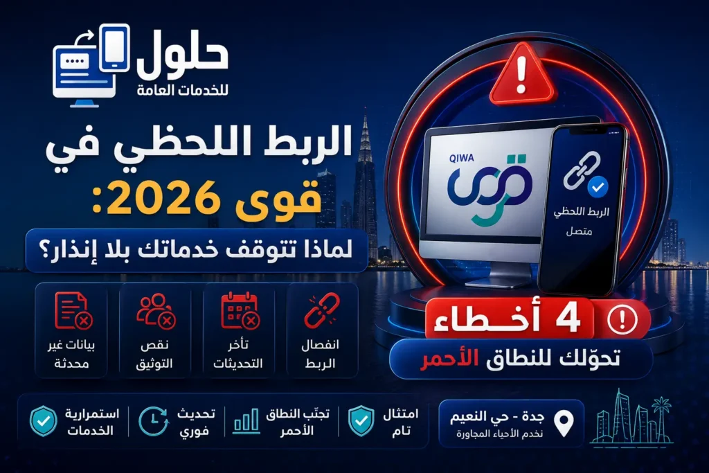 الربط اللحظي بين قوى وحماية الأجور والتأمينات للمنشآت في جدة 2026