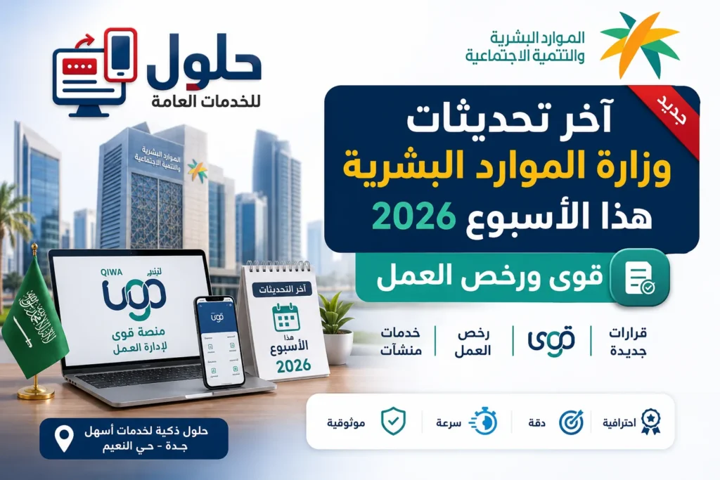 آخر تحديثات وزارة الموارد البشرية ومنصة قوى 2026 لأصحاب المنشآت في جدة