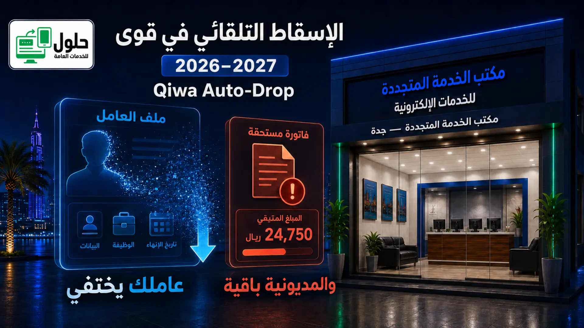 الإسقاط التلقائي في قوى والمديونية الباقية على المنشأة 2026 جدة