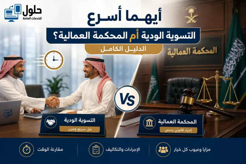 التسوية الودية أم المحكمة العمالية الفرق في المدة والنتيجة جدة