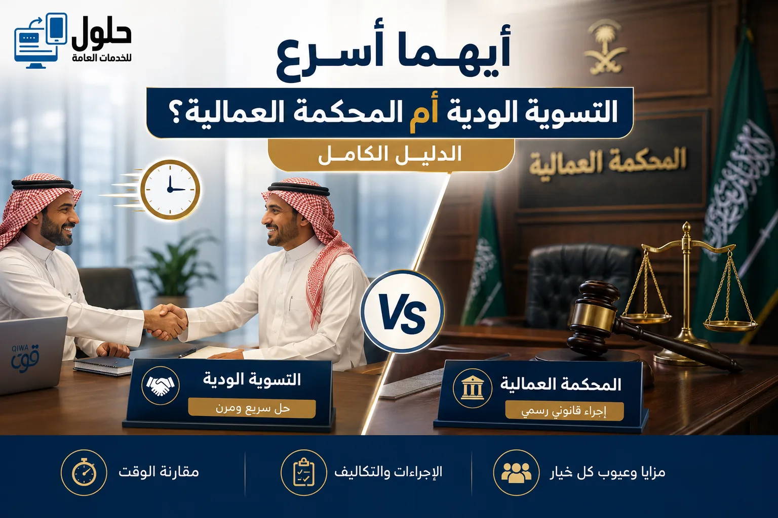 التسوية الودية أم المحكمة العمالية الفرق في المدة والنتيجة جدة