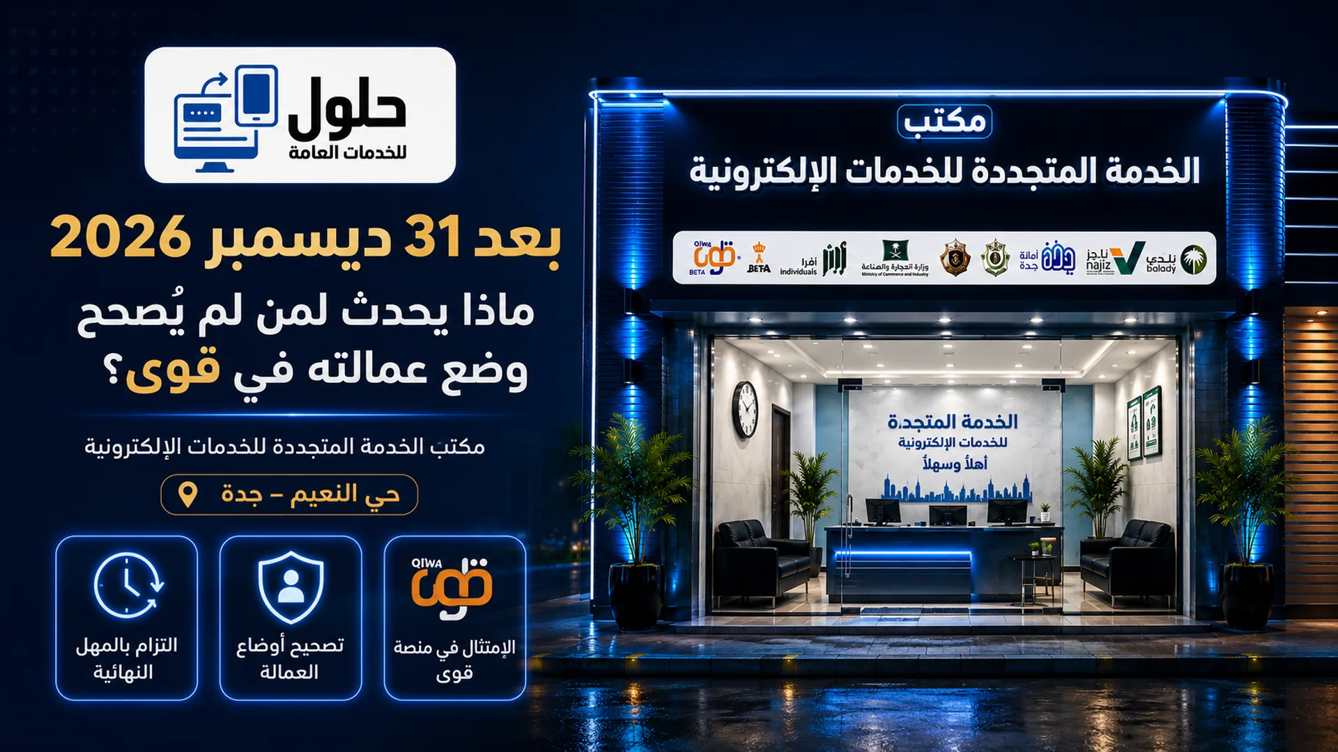 ماذا يحدث بعد 31 ديسمبر 2026 لمن لم يصحح وضع عمالته في قوى بجدة