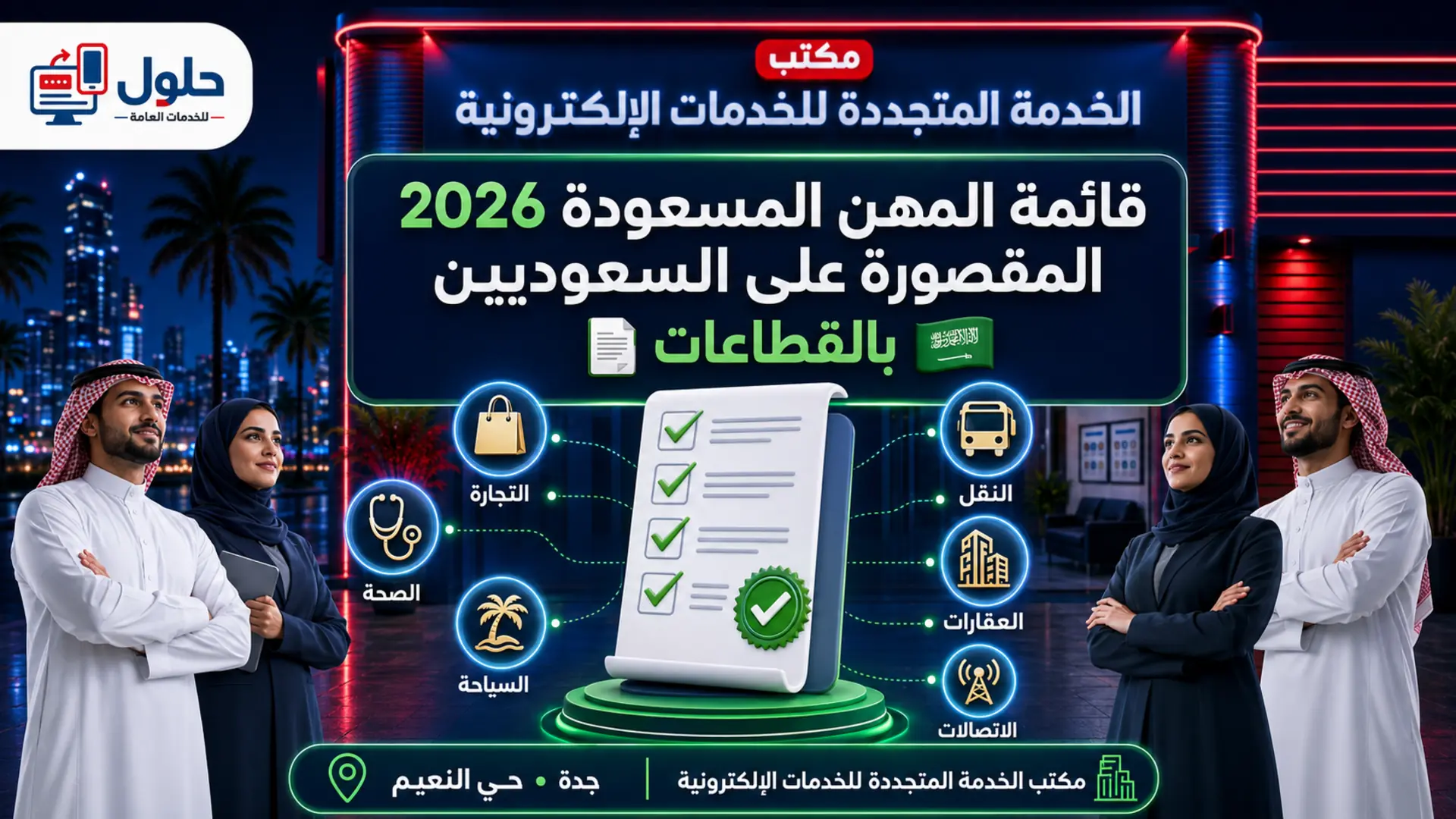 قائمة المهن المسعودة 2026 والمقصورة على السعوديين حسب القطاعات