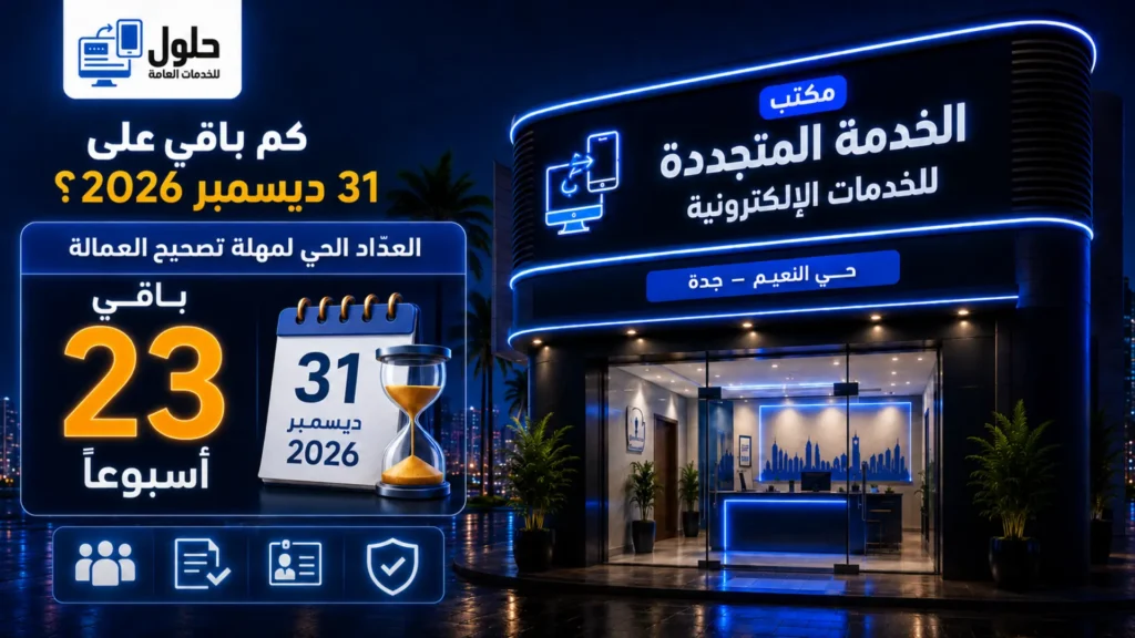 كم باقي على 31 ديسمبر 2026 والعدّاد الحي لمهلة تصحيح أوضاع رخص العمل