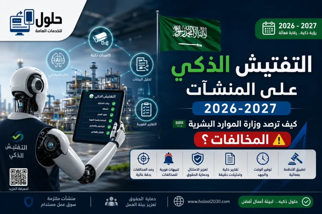 التفتيش الذكي على المنشآت ورصد مخالفات وزارة الموارد البشرية 2026-2027