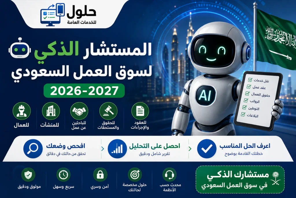 المستشار الذكي لسوق العمل السعودي 2026-2027 لفحص وضع العامل والمنشأة