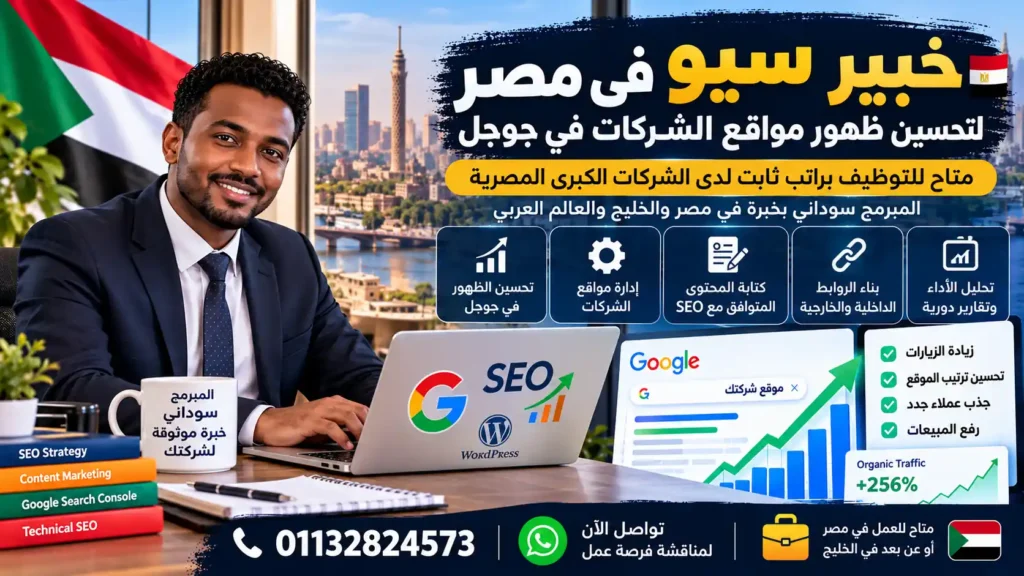 خبير SEO في مصر لتحسين ظهور مواقع الشركات في جوجل