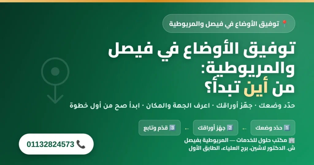 توفيق الأوضاع في فيصل والمريوطية للسودانيين — من أين تبدأ والخطوات والأوراق